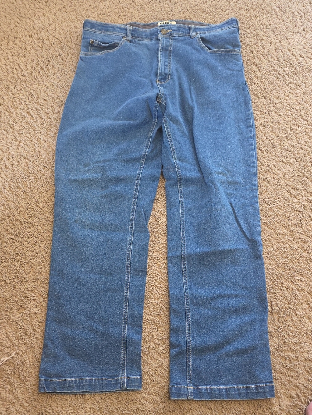Duke Haband Men's Straight-Leg Jeans in Mid Blue